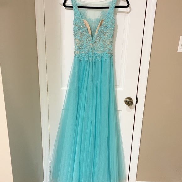 Camille la vie light blue dress. - Picture 3 of 8